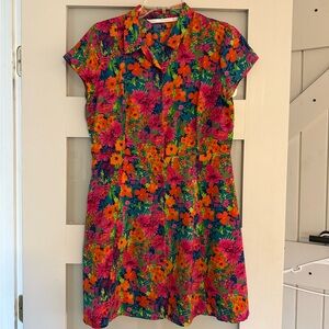 Floral Multicolor Women's Dress Large Zara Trafaluc Collection